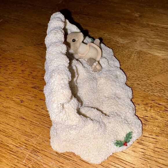 Charming Tails Silvestri Maxine Mouse Making Snow Angels Fitz & Floyd Winter - Picture 4 of 9